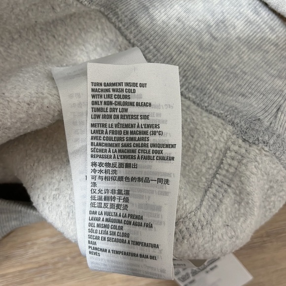 Abercrombie & Fitch Heather Gray Sweatshirt with Gold and Silver Sequin Logo XS - Picture 6 of 11